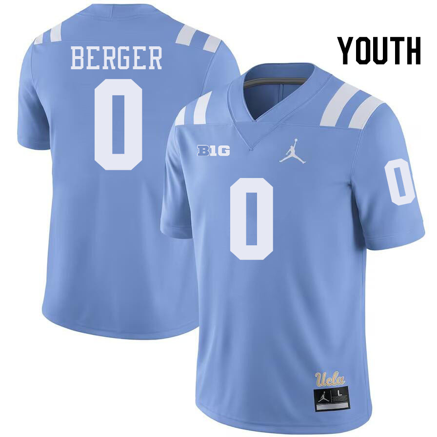 Youth #0 Jalen Berger UCLA Bruins College Football Jerseys Stitched-Power Blue